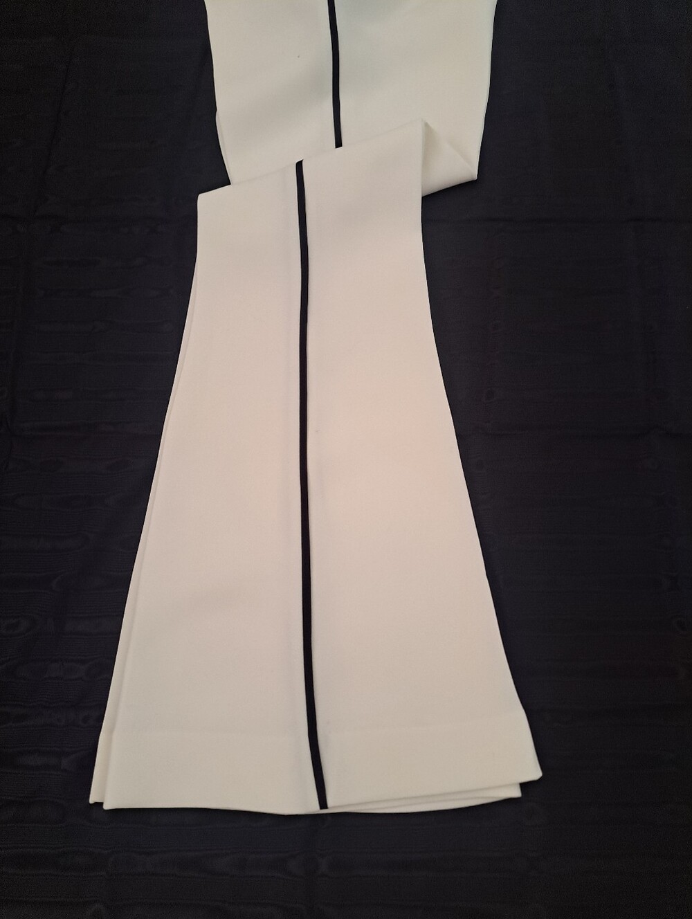 Rachel Zoe White Tuxedo Pants with Black Piping - Picture 10 of 14